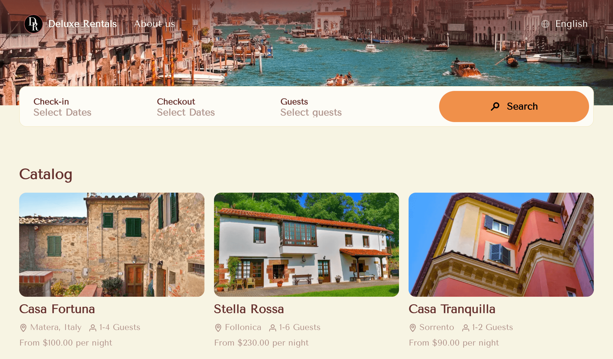 Bookingmood ile oluşturulan katalog web sitesi