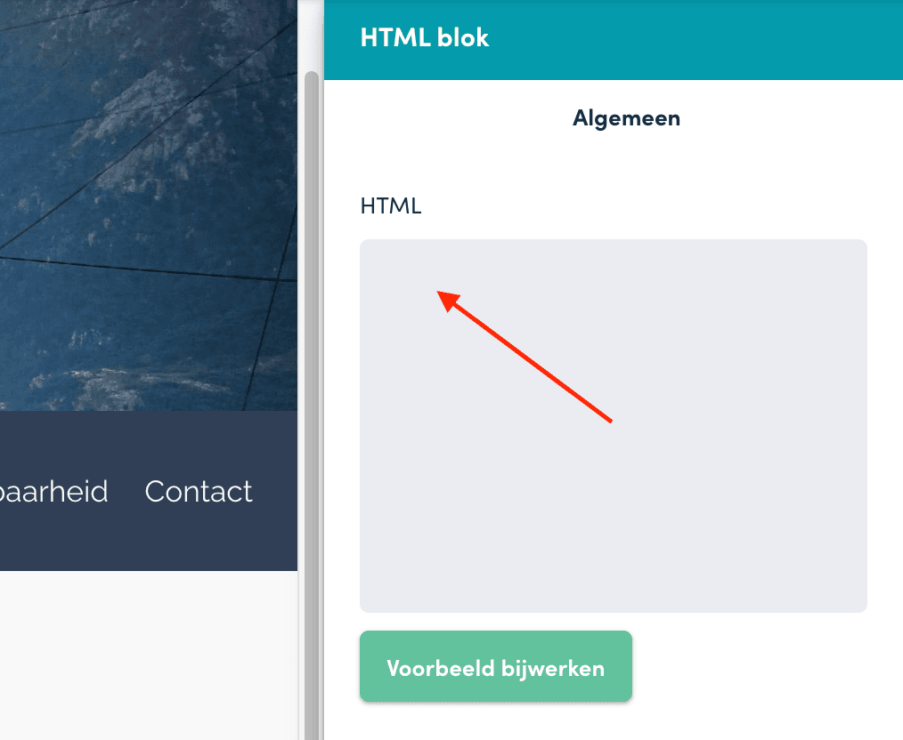 Custom HTML input in Hosting2GO